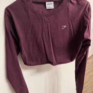 Gymshark Women's Cropped Long Sleeve Tee - Plum